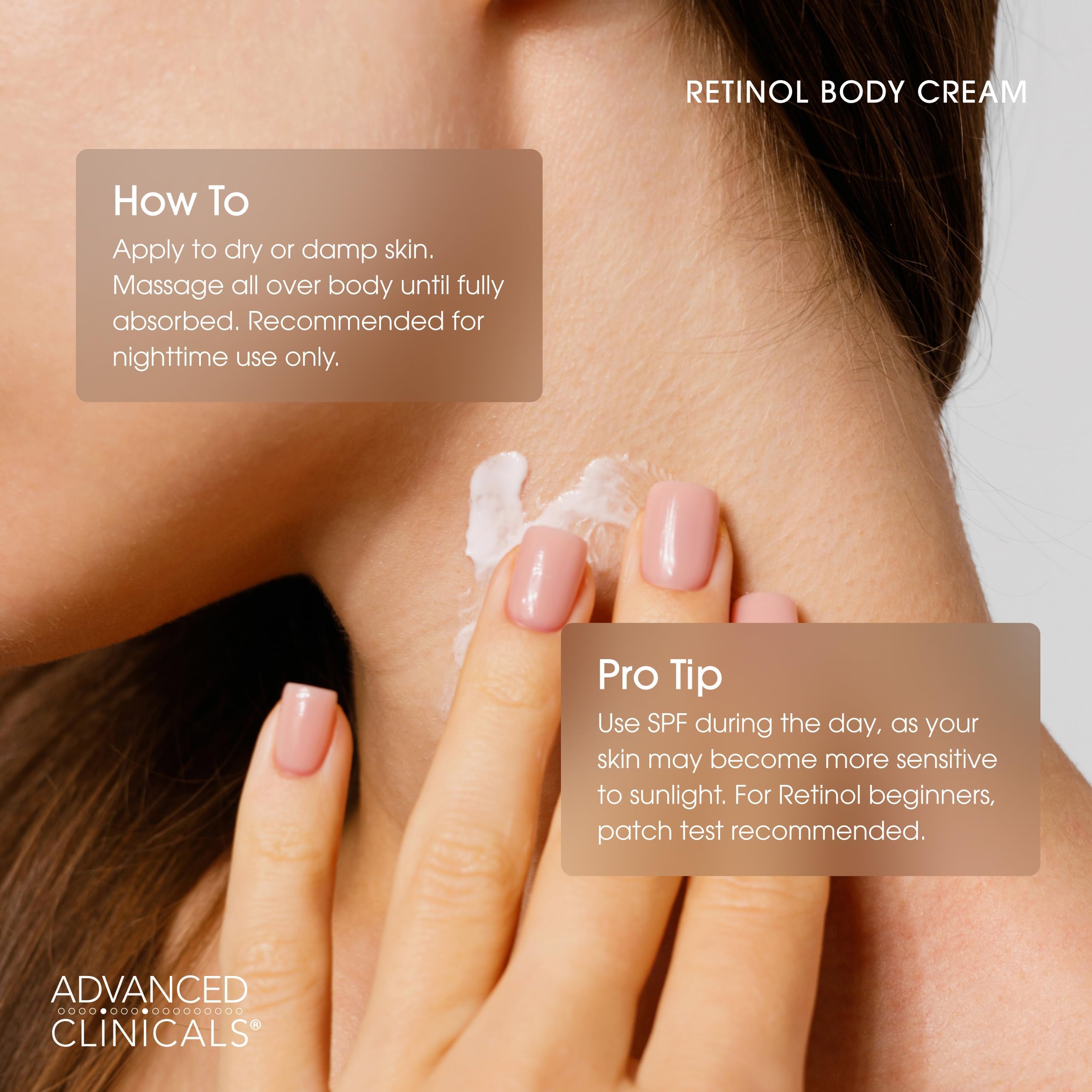 Advanced Clinicals Retinol Body Lotion & Face Moisturizer – Anti-Aging Skincare for Fine Lines & Crepey Skin (Travel Size)