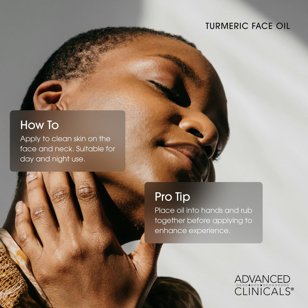 Advanced Clinicals Turmeric Oil Serum for Face – Lightweight Hydration with Jojoba & Coconut Oil | Even Skin Tone | Antioxidant Dry Skin Moisturizer, 2-Pack