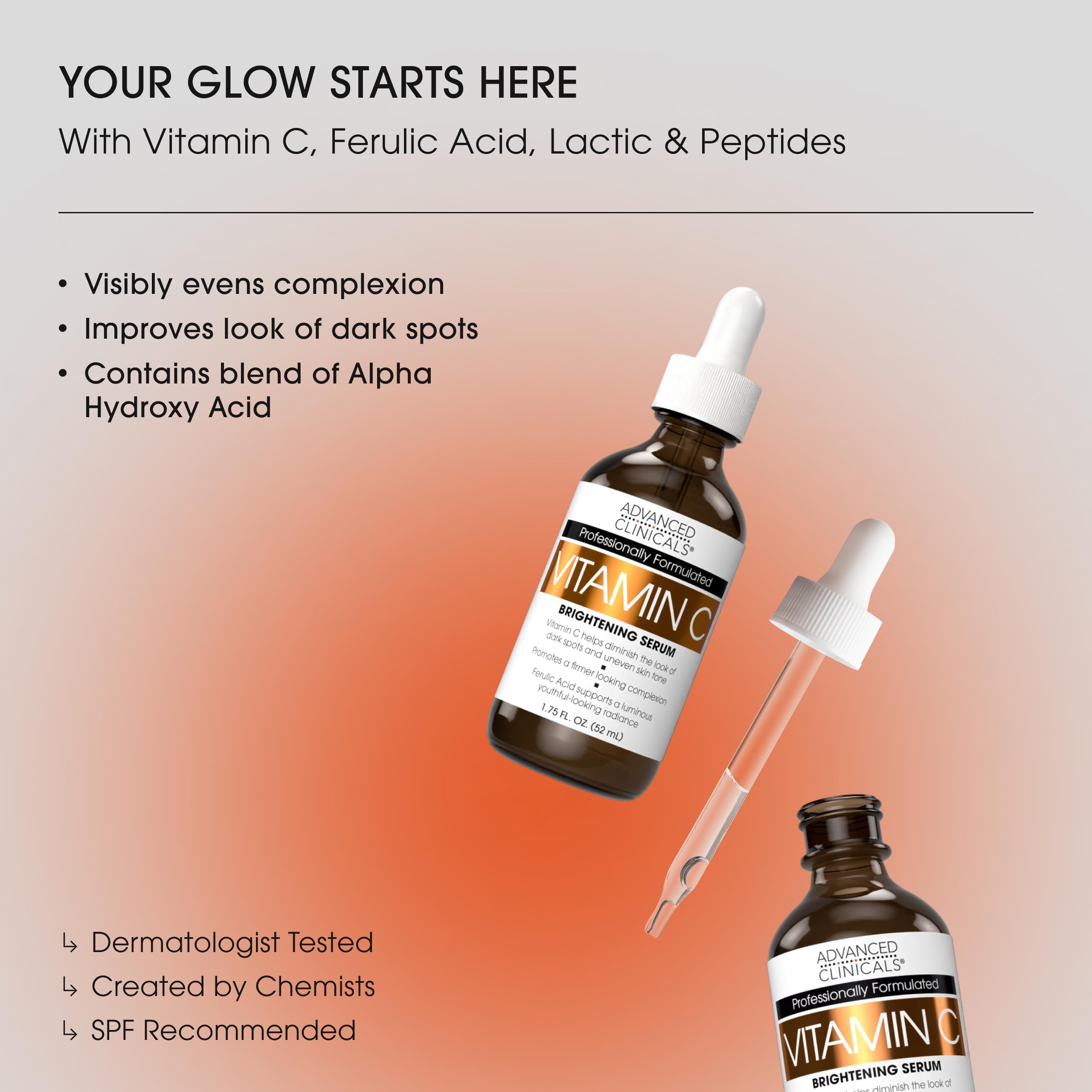 Advanced Clinicals Vitamin C Cream + Serum 2PC Set – Brightening Body & Face