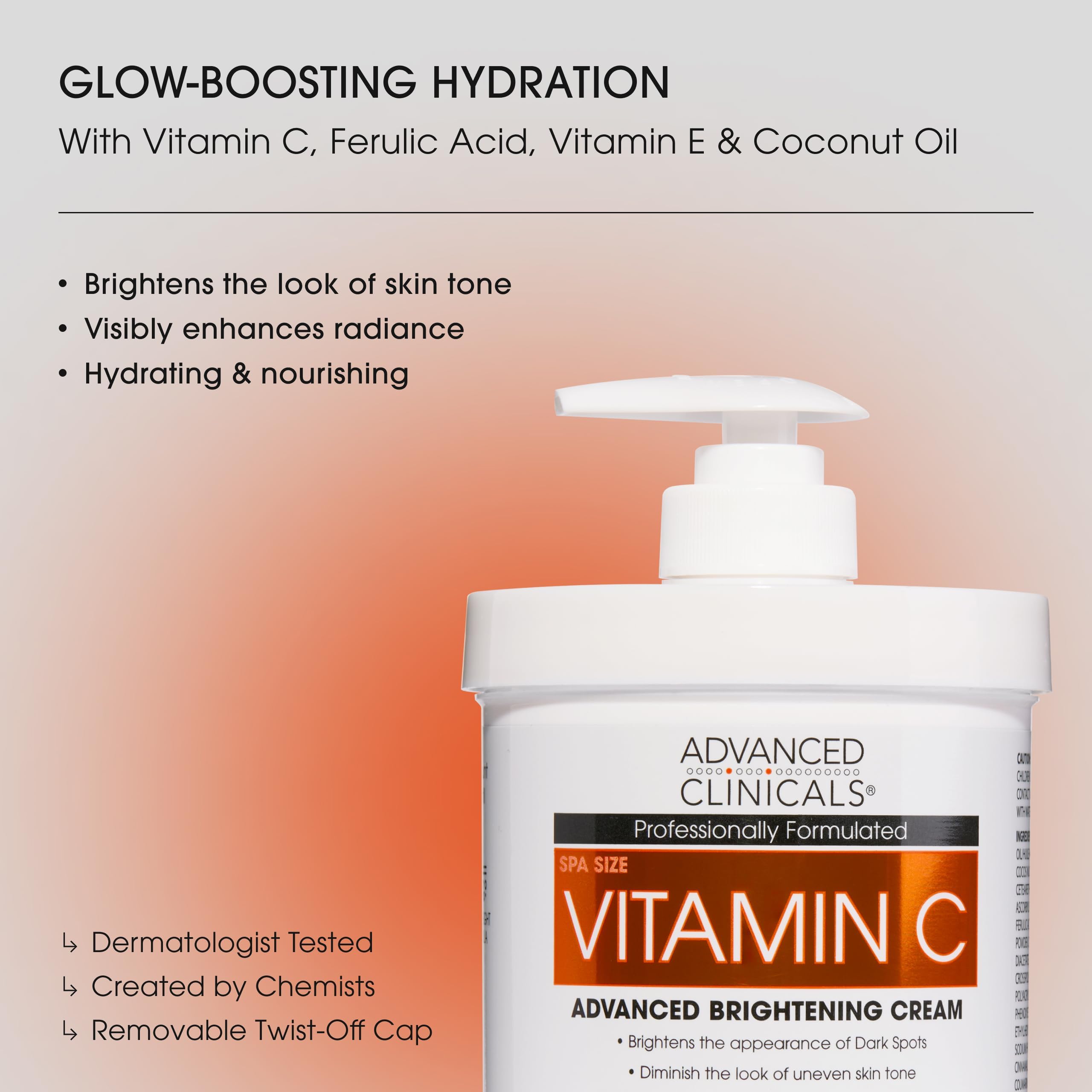 Advanced Clinicals Vitamin C Cream + Serum 2PC Set – Brightening Body & Face