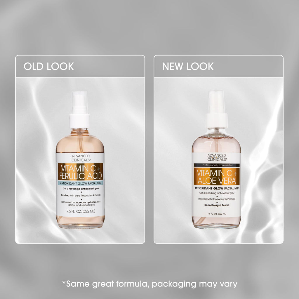 Advanced Clinicals Vitamin C Toner with Ferulic Acid & Rosewater – Antioxidant Facial Mist