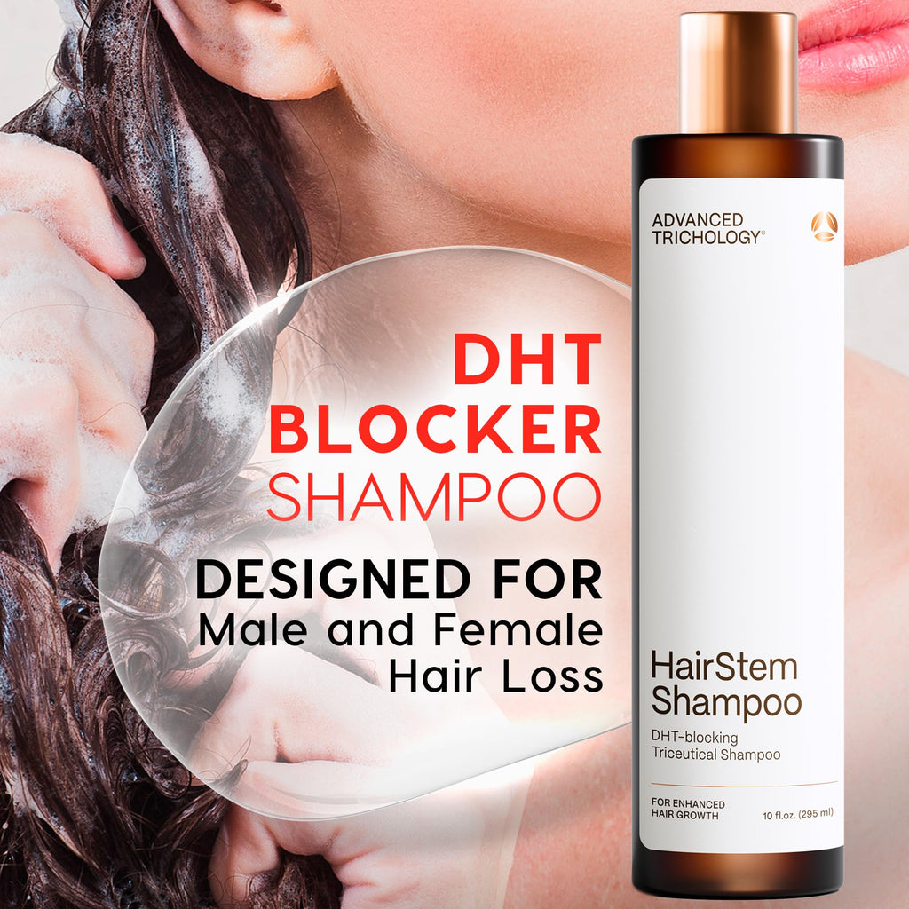 HairStem DHT Blocker Shampoo by Advanced Trichology – Biotin, Saw Palmetto & Tea Tree Oil, 10oz