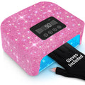 Aedavey Cordless UV Nail Lamp – Rechargeable, 4 Timer Modes, Sparkling Rhinestones