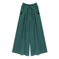 Women's Elastic Waist Tie Rope Wide Leg Pants