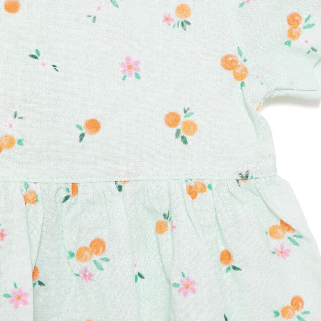 HelloBaby Newborn Girl Woven Dress - Light Blue
