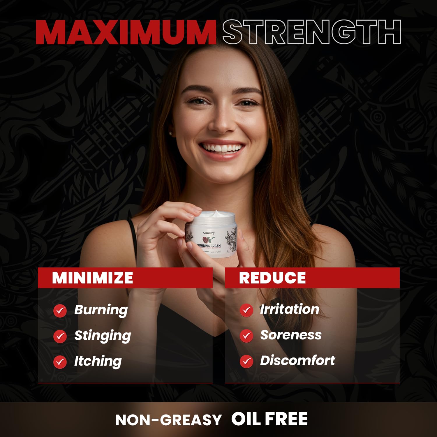 Aemerry Numbing Cream Maximum Strength — Up to 6 Hours Numbness