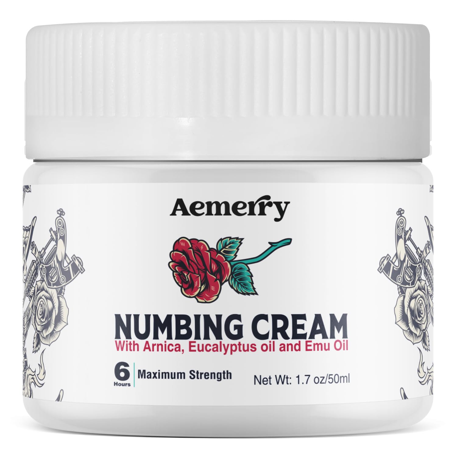 Aemerry Tattoo Numbing Cream Maximum Strength – Up to 6 Hours of Numbness | Extra Strength Numbing Cream (White)