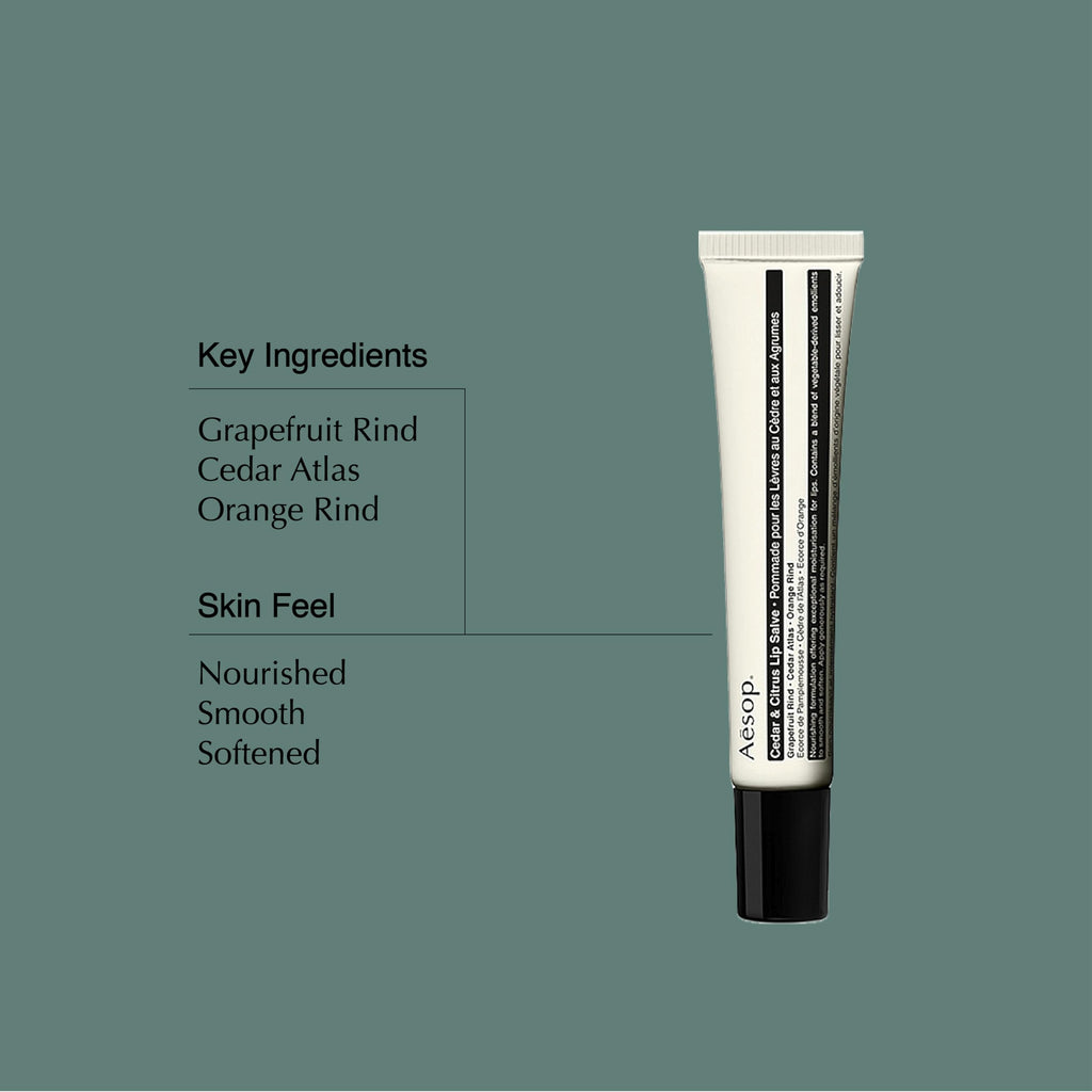 Aesop Cedar & Citrus Lip Balm | Nourishing Lip Treatment | 0.3 fl oz