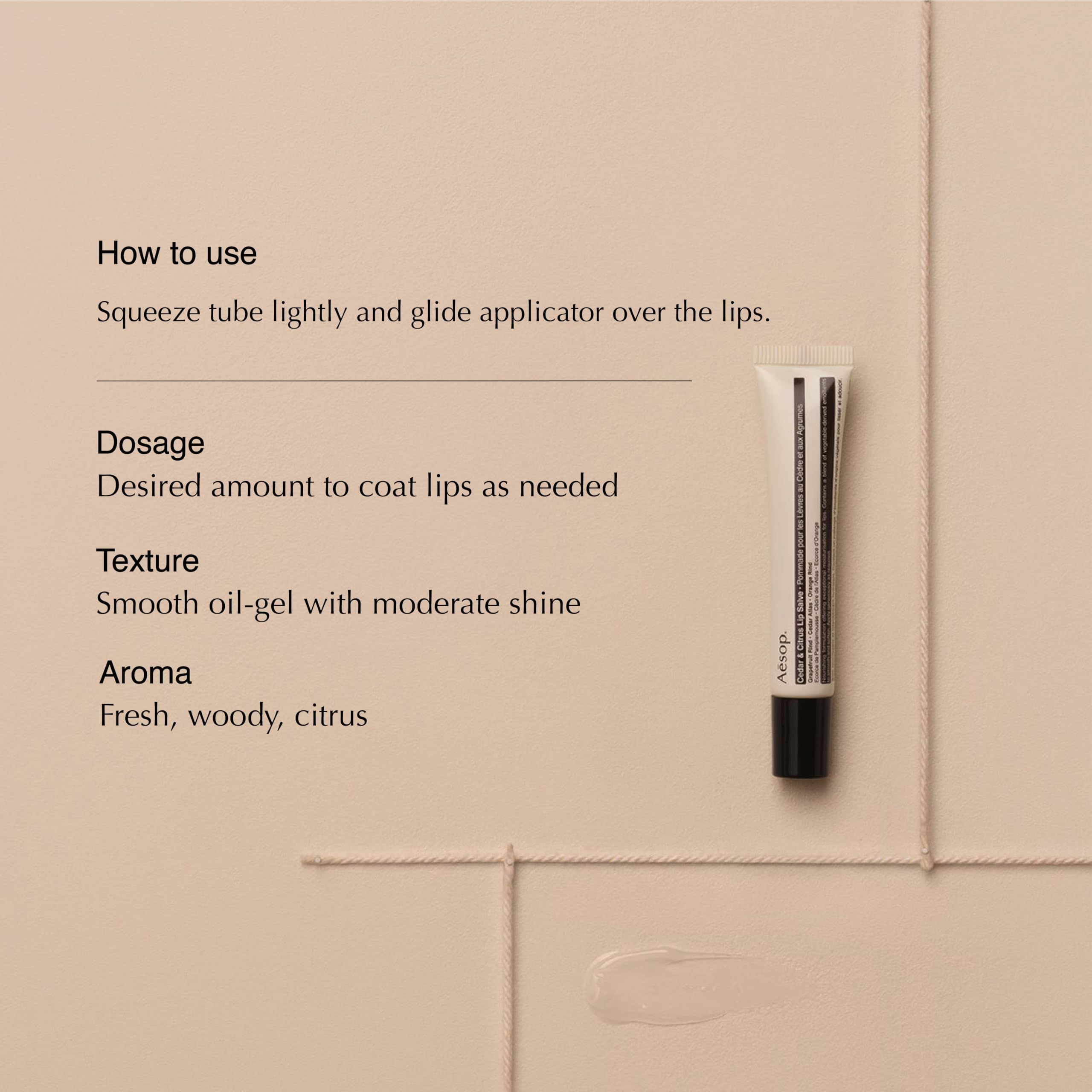 Aesop Cedar & Citrus Lip Balm | Nourishing Lip Treatment | 0.3 fl oz