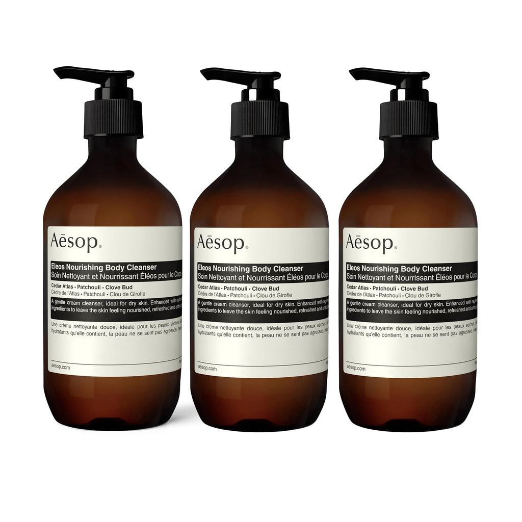 Aesop Eleos Nourishing Body Cleanser | Hydrating Emollients & Purifying Botanicals | 3 x 500mL