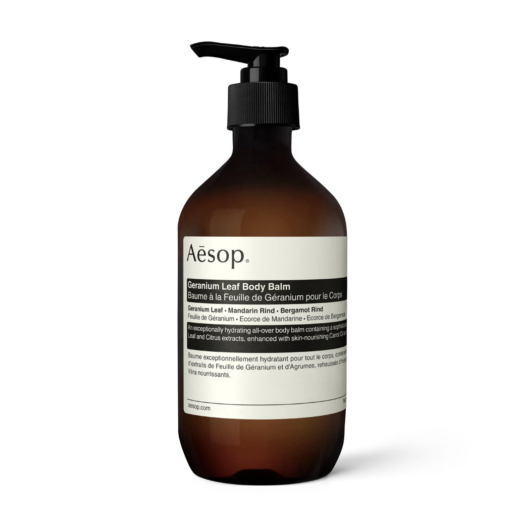 Aesop Geranium Leaf Body Balm | Soothing Hydration with Geranium Leaf, Mandarin Rind & Bergamot Rind | Green Citrus Scent | 500 mL