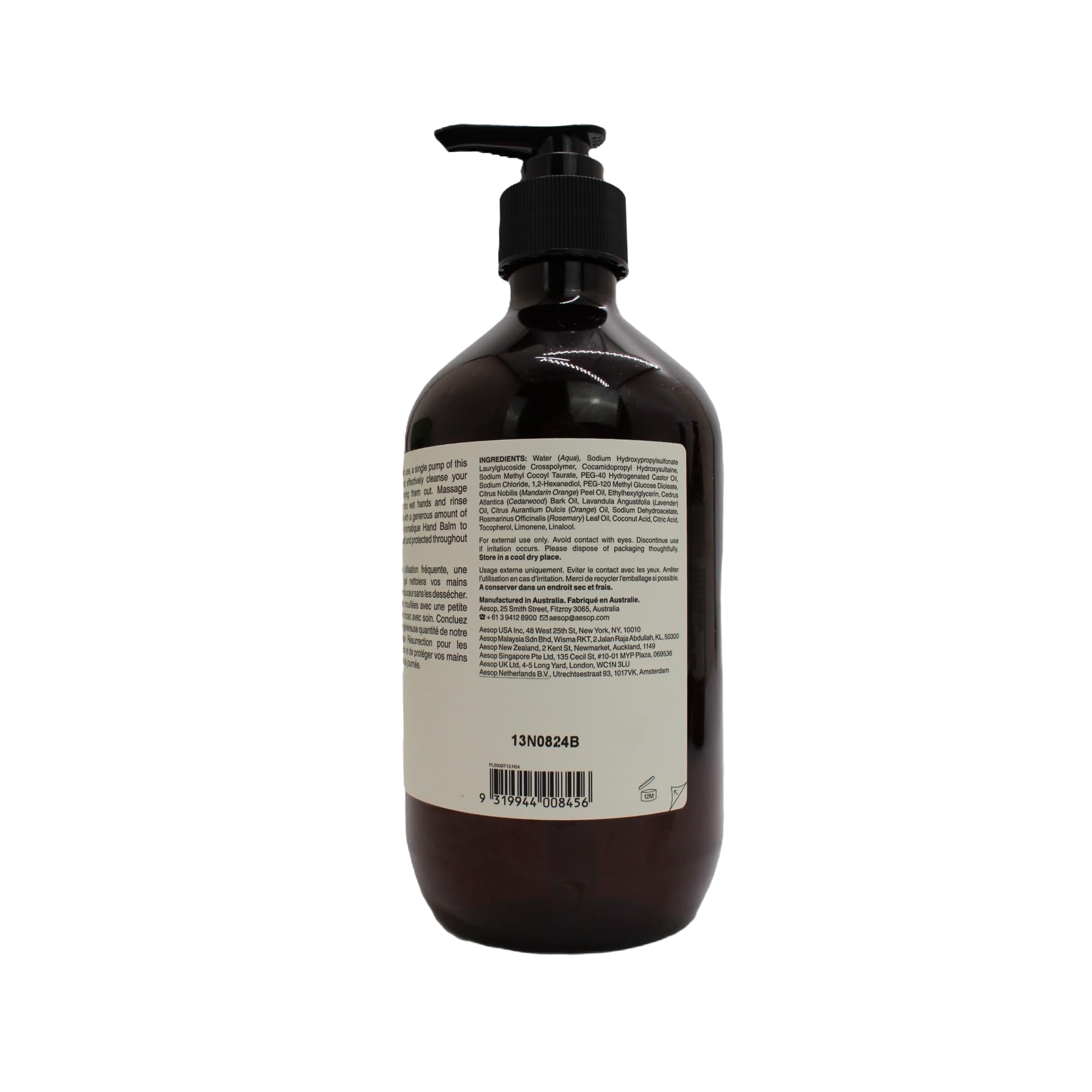 Aesop Resurrection Aromatique Hand Soap & Geranium Leaf Body Cleanser – Paraben, Cruelty-Free & Vegan, 16.9 oz