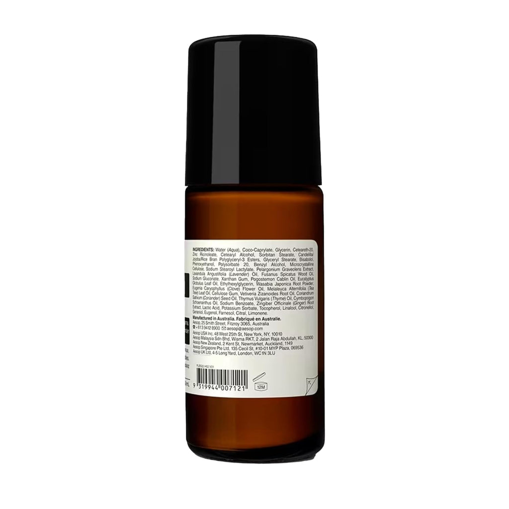 Aesop Roll-On Deodorant – Alcohol & Aluminum Free | Reduce and Mask Odors | Woody, Herbaceous, Earthy | 1.6 oz / 50 mL