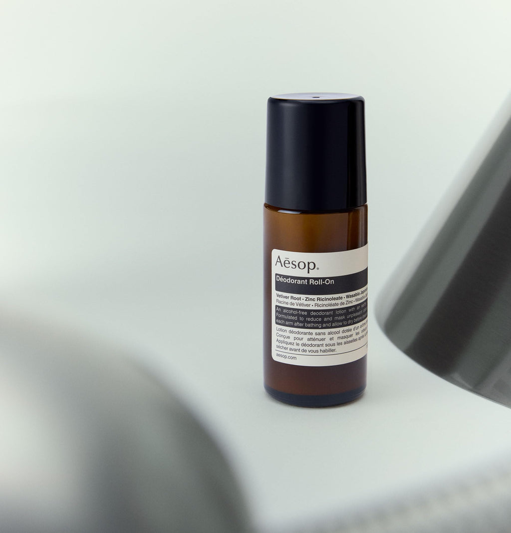 Aesop Roll-On Deodorant – Alcohol & Aluminum Free | Reduce and Mask Odors | Woody, Herbaceous, Earthy | 1.6 oz / 50 mL
