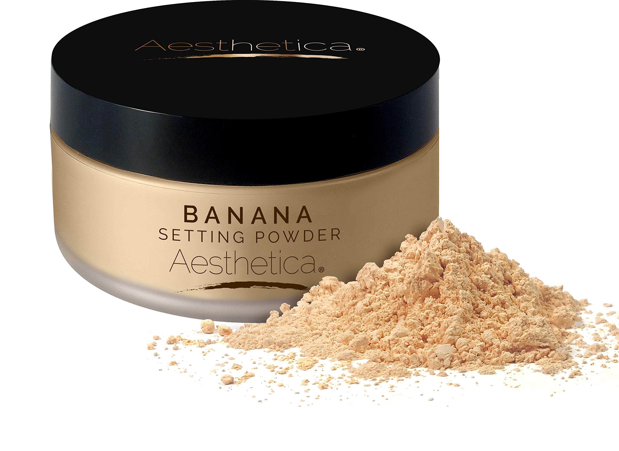 Aesthetica Banana Loose Setting Powder – Matte Finish with Velour Puff