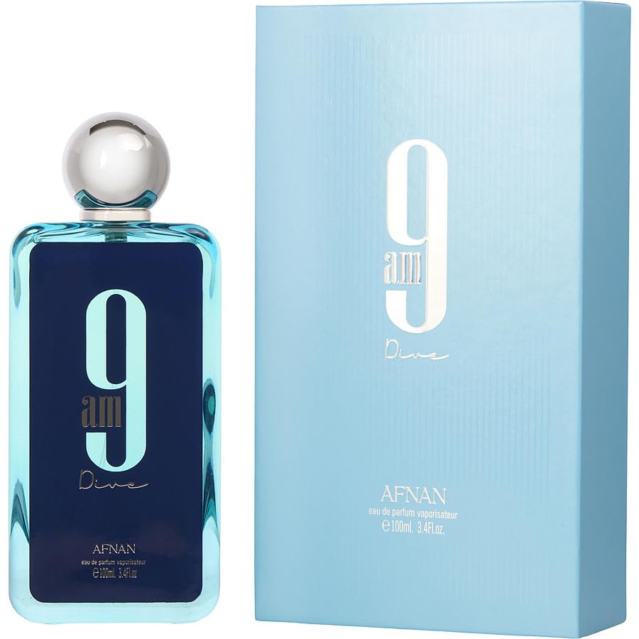 Afnan 9Am Dive Eau de Parfum Spray – Unisex, 3.4 oz