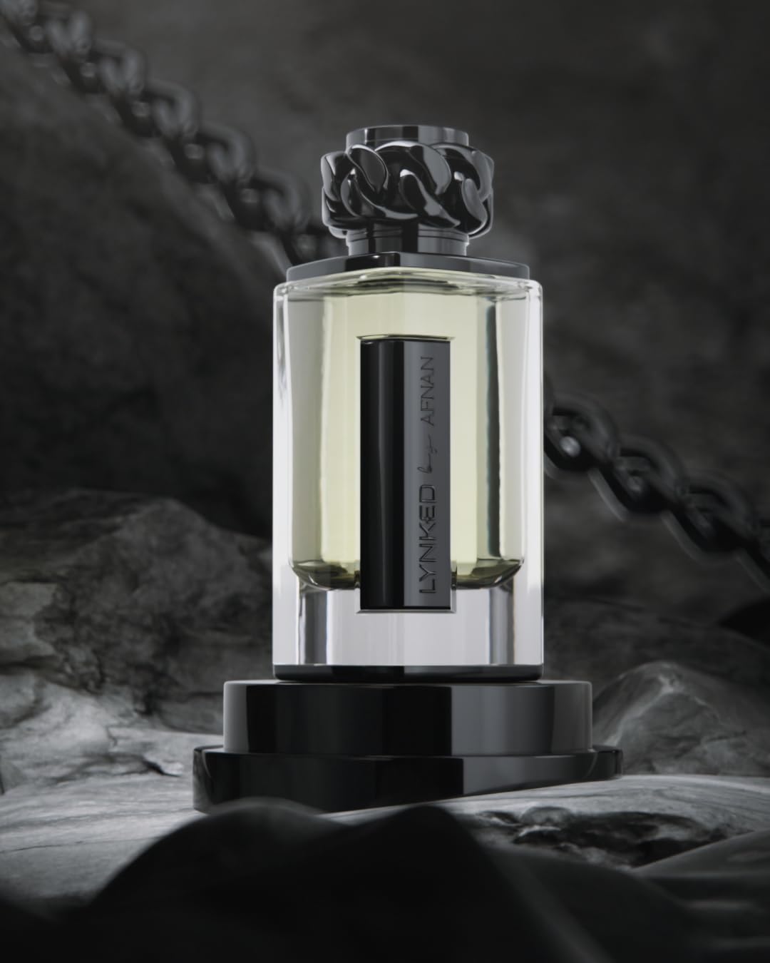 Afnan Lynked Freedom (Black) for Men – Eau de Parfum, 3.4 fl oz