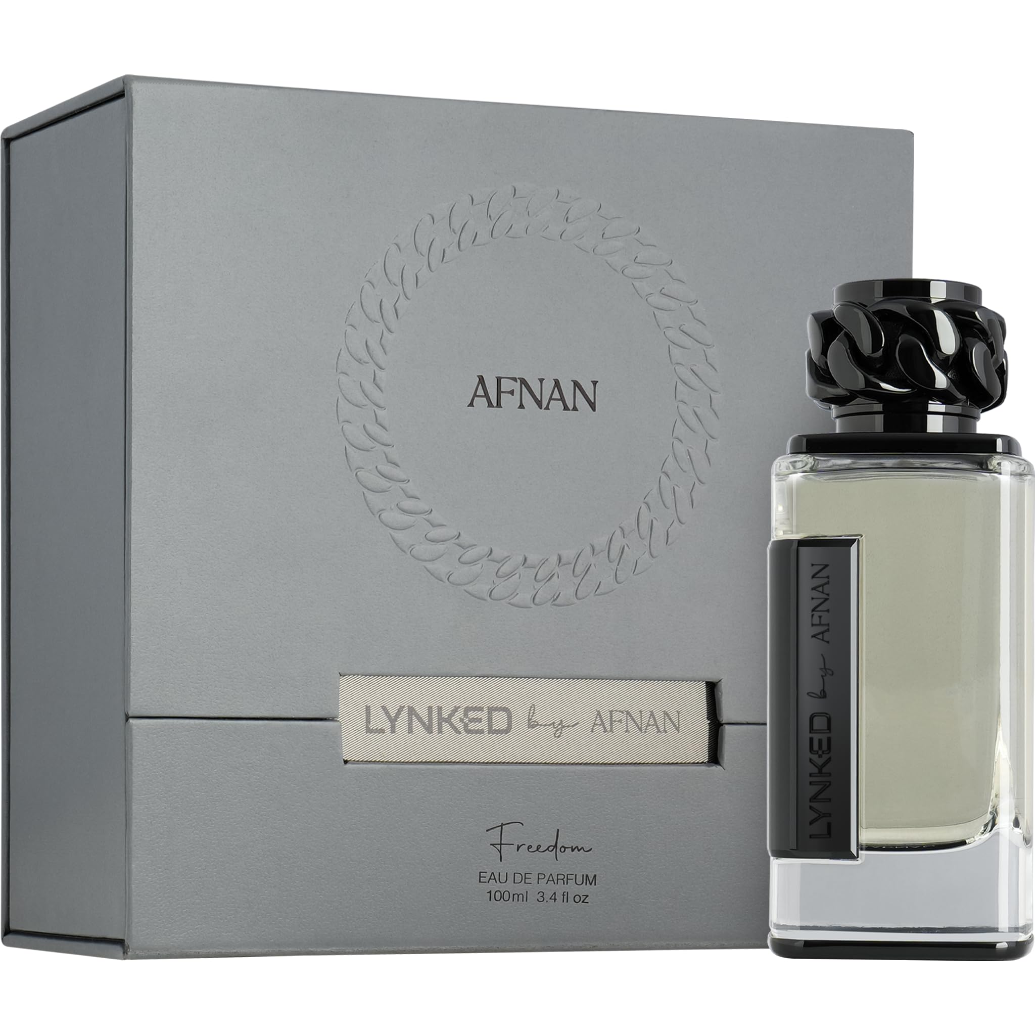 Afnan Lynked Freedom (Black) for Men – Eau de Parfum, 3.4 fl oz