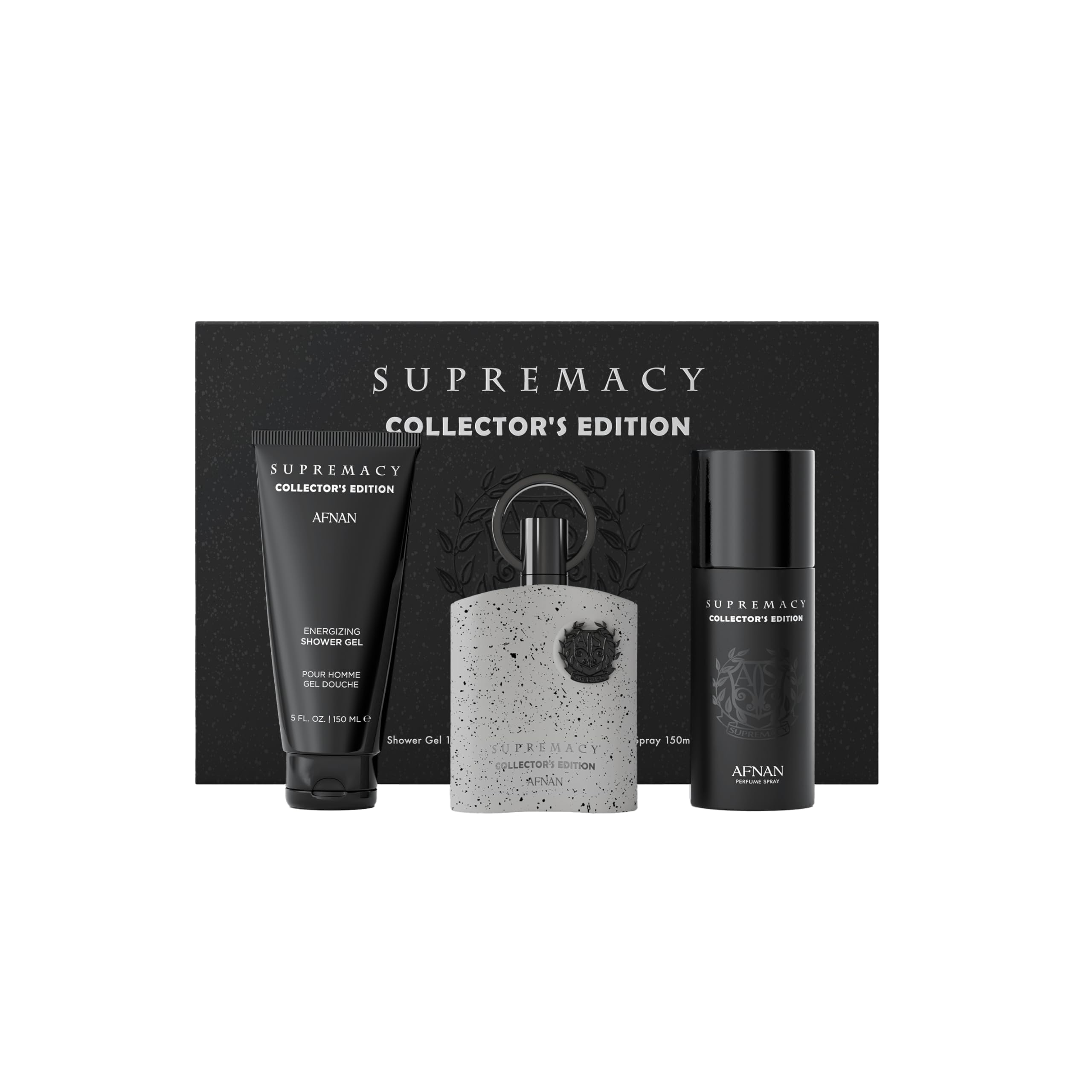 Afnan Supremacy Collector's Edition Luxury Gift Set for Men – Eau de Parfum 100ml, Deodorant 150ml, Shower Gel 150ml
