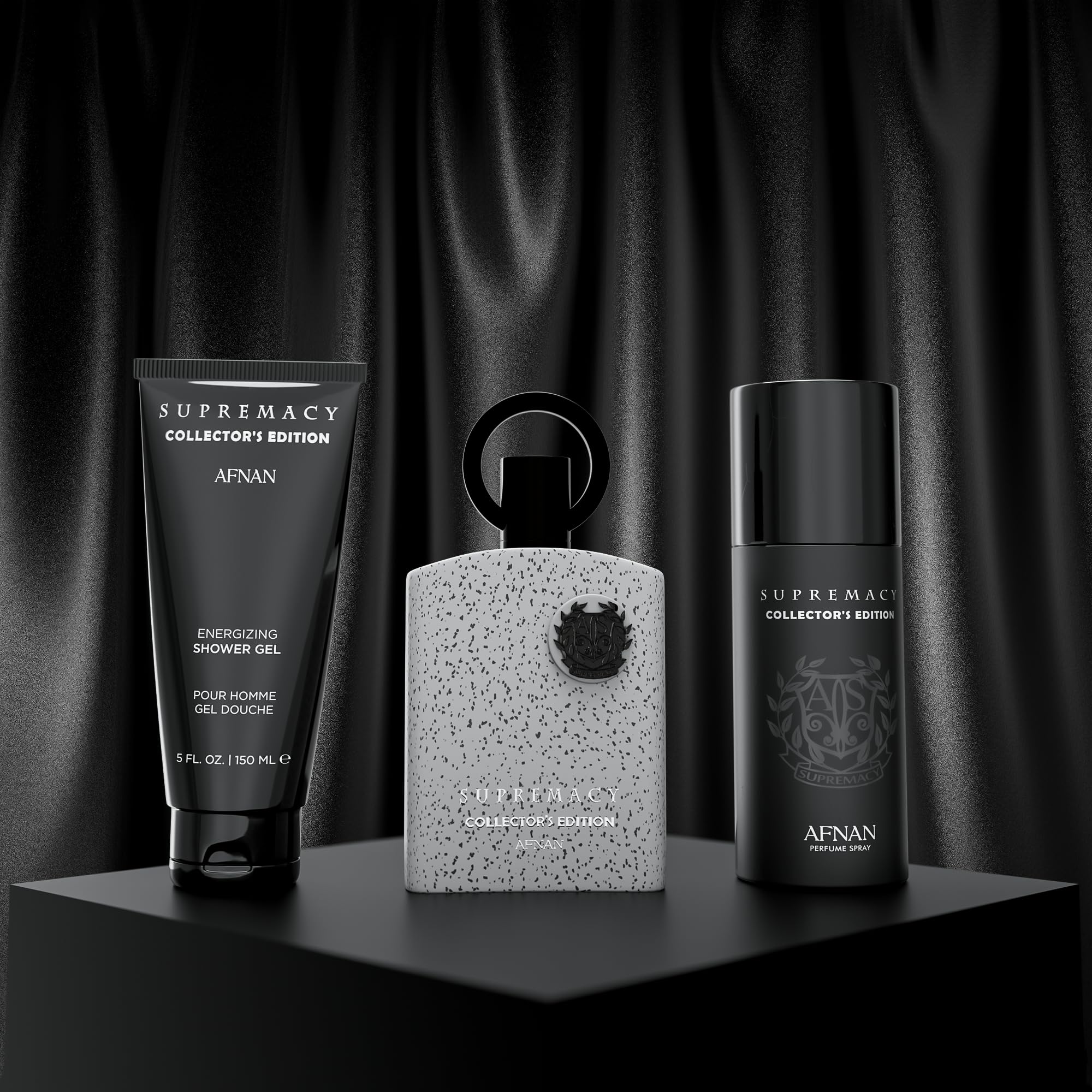 Afnan Supremacy Collector's Edition Luxury Gift Set for Men – Eau de Parfum 100ml, Deodorant 150ml, Shower Gel 150ml