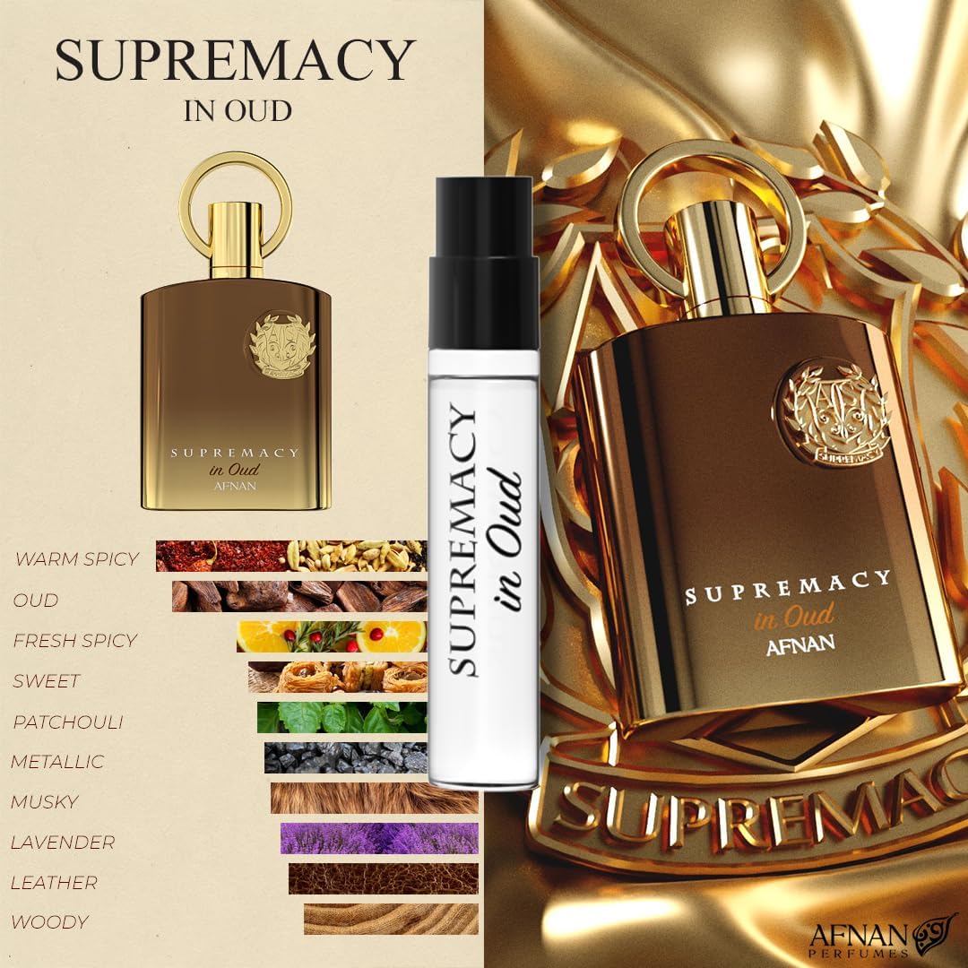 Afnan Supremacy Homme Discovery Kit: 5x2ml Fragrance Vials for Sampling & Travel