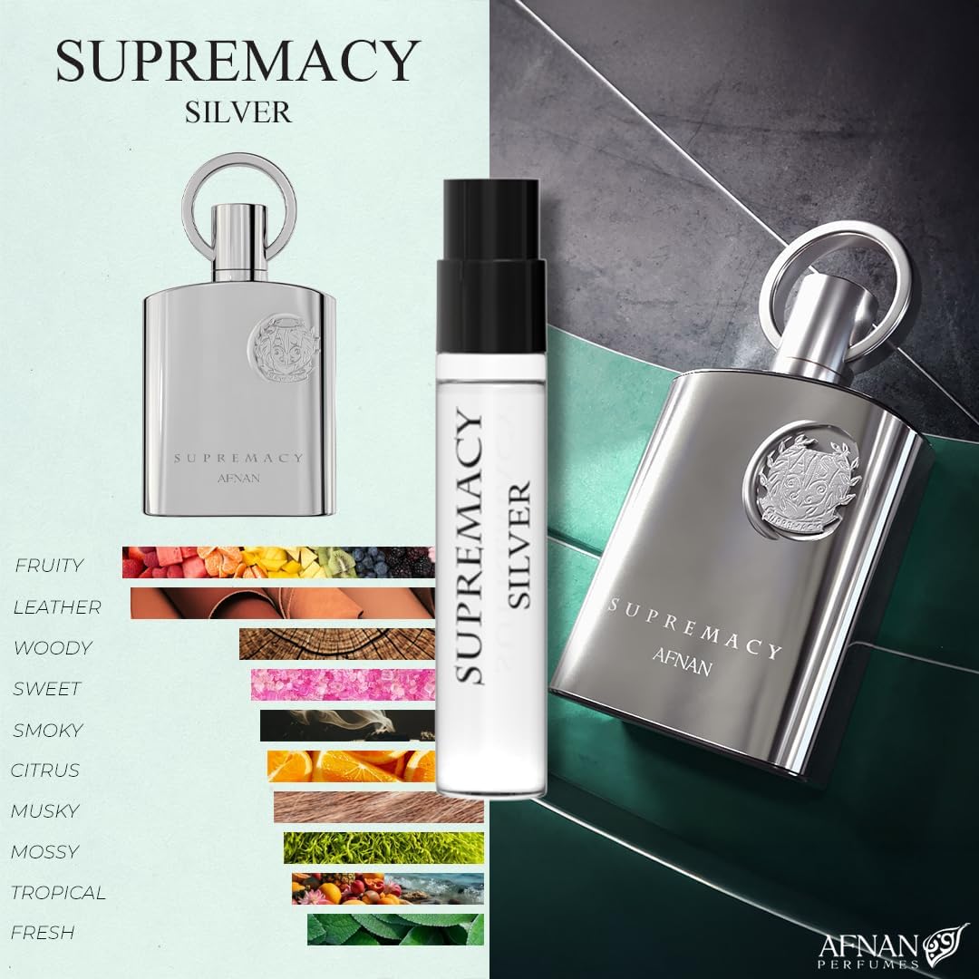 Afnan Supremacy Homme Discovery Kit: 5x2ml Fragrance Vials for Sampling & Travel