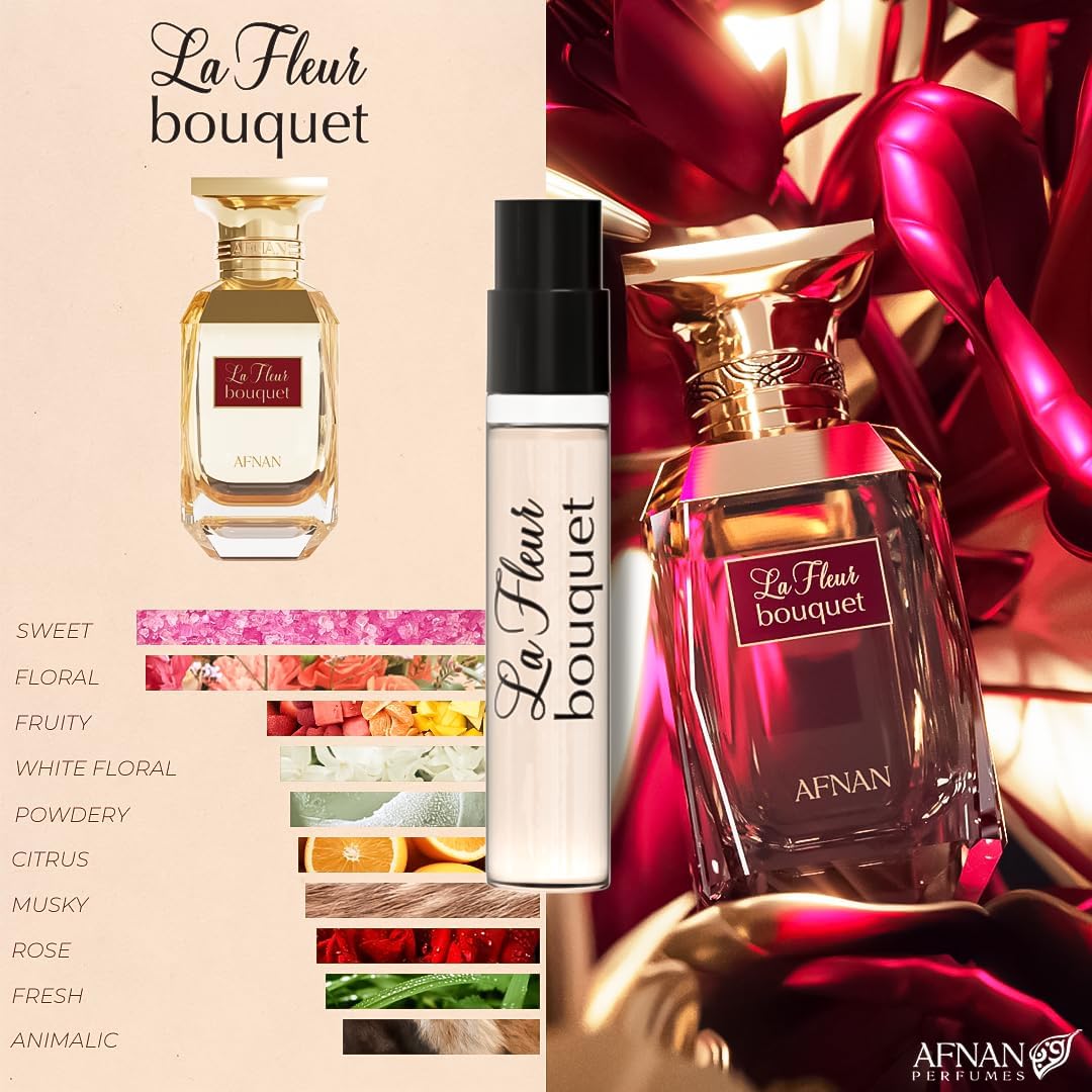 Afnan Bouquet Femme Discovery Kit — 5x 2ml EDP Vials | Miniature Perfume Set