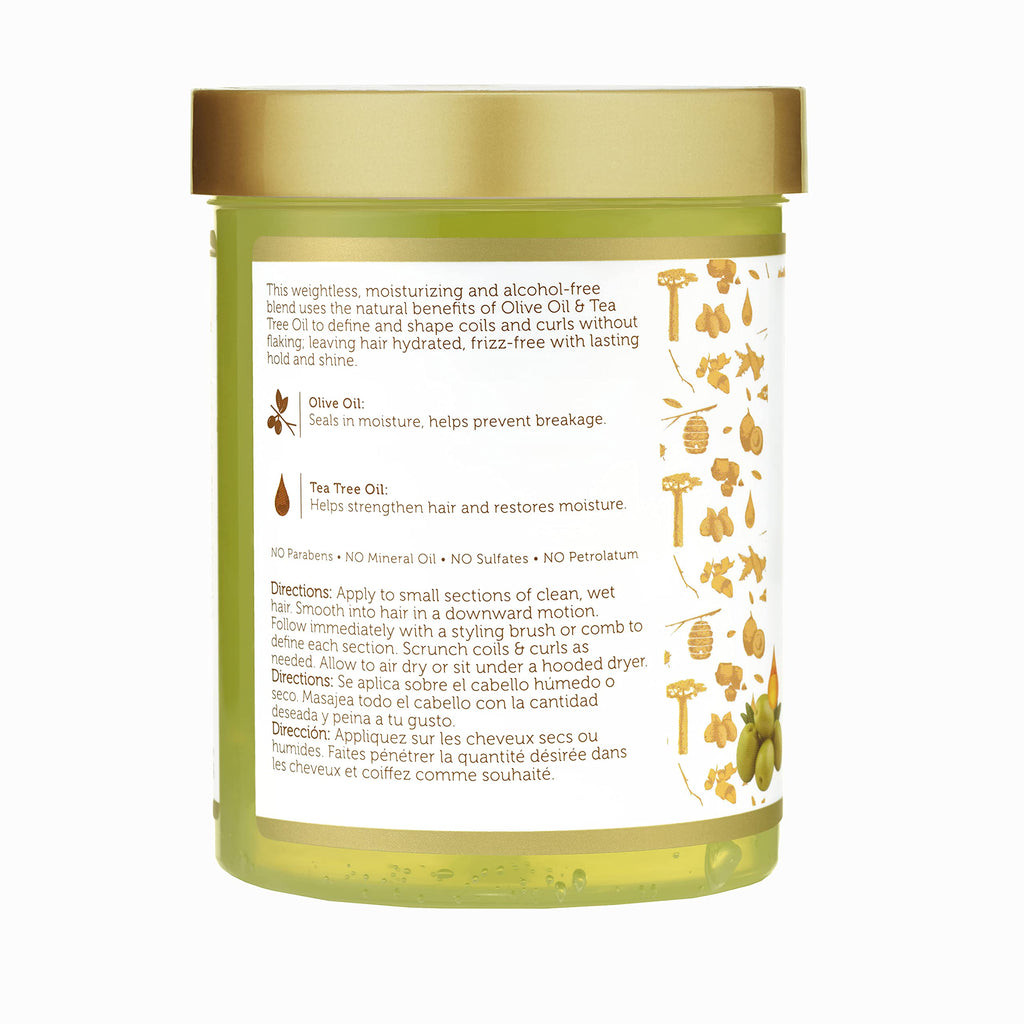 African Pride Moisture Miracle Olive & Tea Tree Oil Max Hold Styling Gel (3 Pack) – 18 oz
