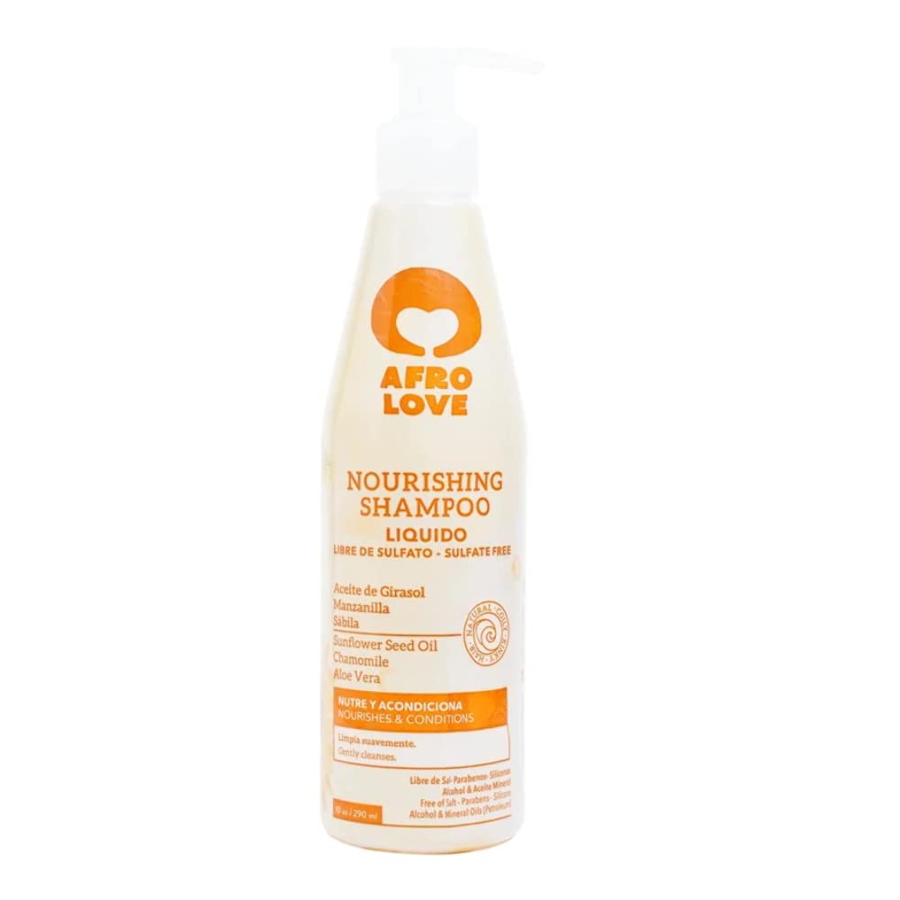 Afro Love Nourishing Shampoo 16oz | Hydrating, Sulfate-Free Cleanser for Curly, Kinky & Coily Hair