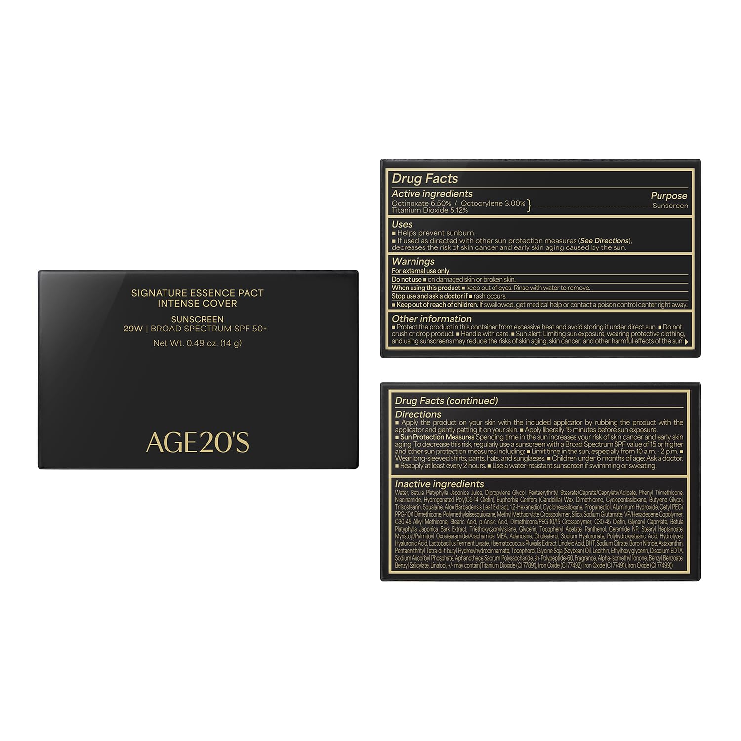 AGE20S Signature Essence Pact SPF50+ 29W Caramel – Cream Cushion Foundation, Dewy Finish