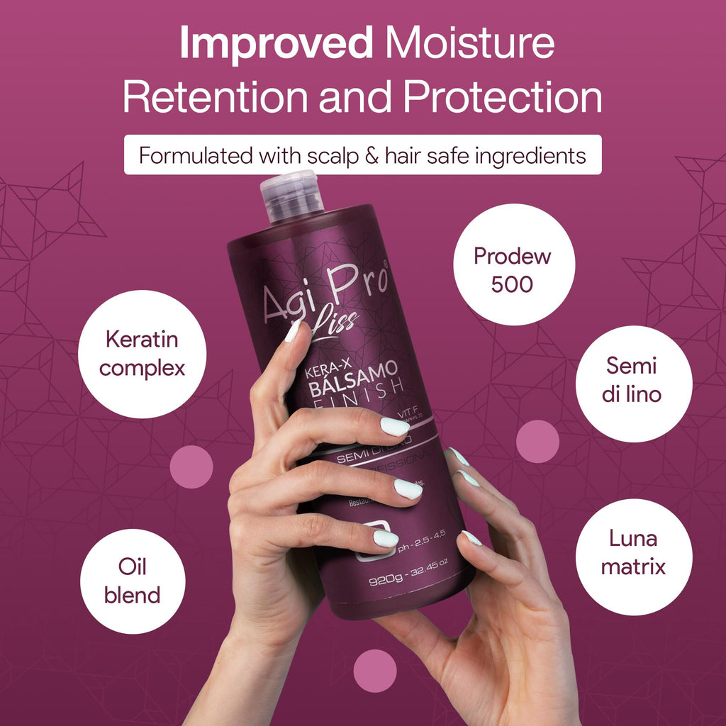AGI PRO LISS Brazilian Keratin Hair Treatment Kit – Smooth, Shiny, Frizz-Free