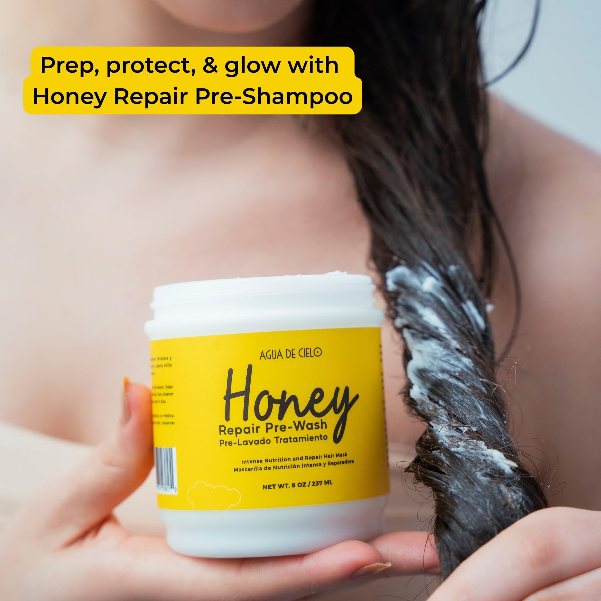 Agua de Cielo Honey Repair Pre-Shampoo — Hydrating Mask for Dry & Color-Treated Hair | 8 oz