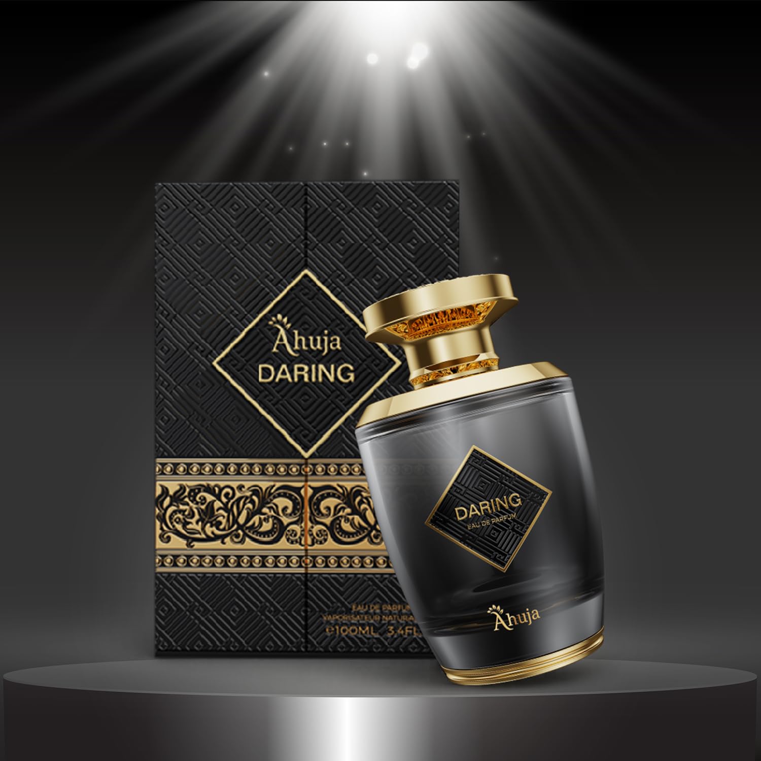 AHUJA Daring Eau de Parfum for Men – Bold, Long-Lasting Pepper & Citrus with Geranium & Patchouli