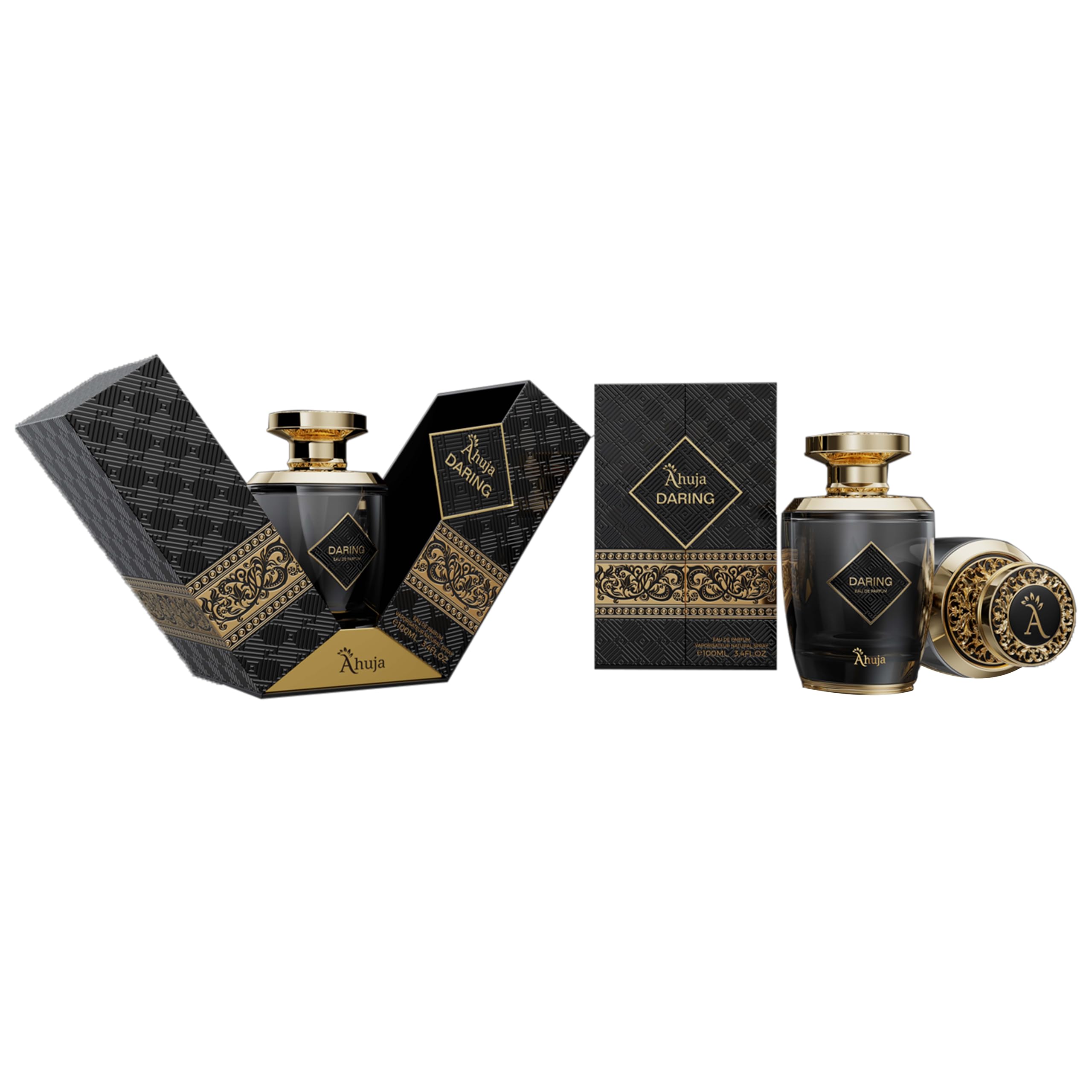 AHUJA Daring Eau de Parfum for Men – Bold, Long-Lasting Pepper & Citrus with Geranium & Patchouli