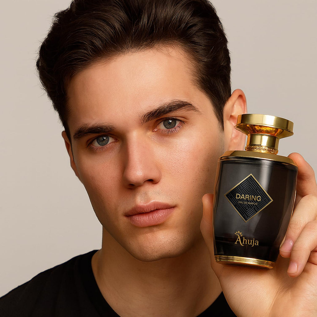 AHUJA Daring Eau de Parfum for Men – Bold, Long-Lasting Pepper & Citrus with Geranium & Patchouli