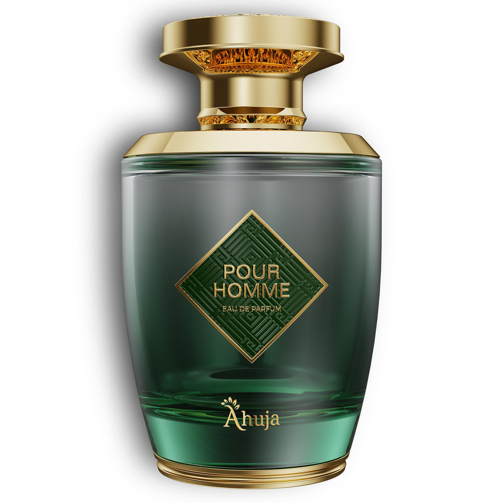 AHUJA Pour Homme Eau de Parfum for Men – 3.4 fl oz | Long-Lasting Citrus & Fruity Notes