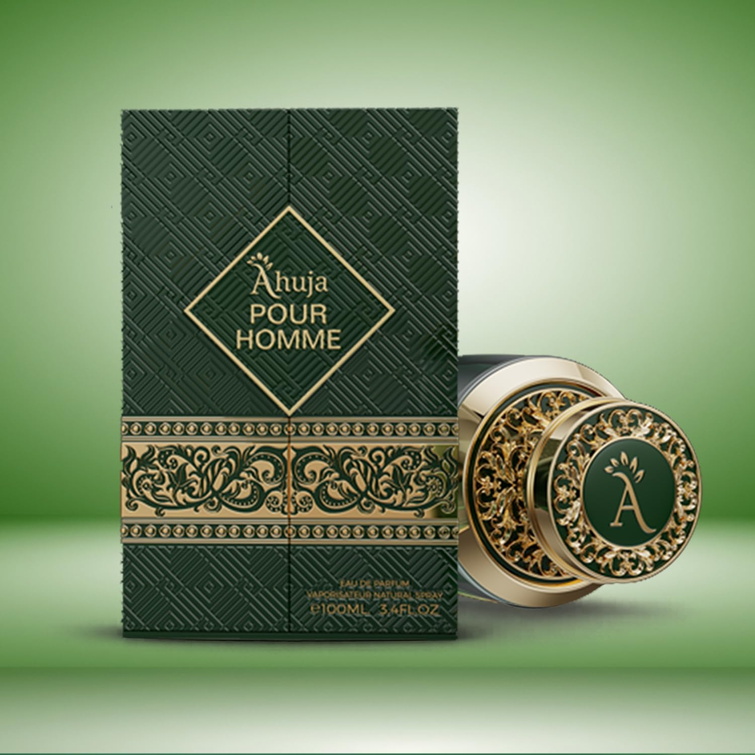 AHUJA Pour Homme Eau de Parfum for Men – 3.4 fl oz | Long-Lasting Citrus & Fruity Notes