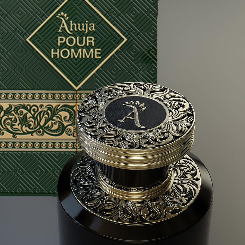 AHUJA Pour Homme Eau de Parfum for Men – 3.4 fl oz | Long-Lasting Citrus & Fruity Notes