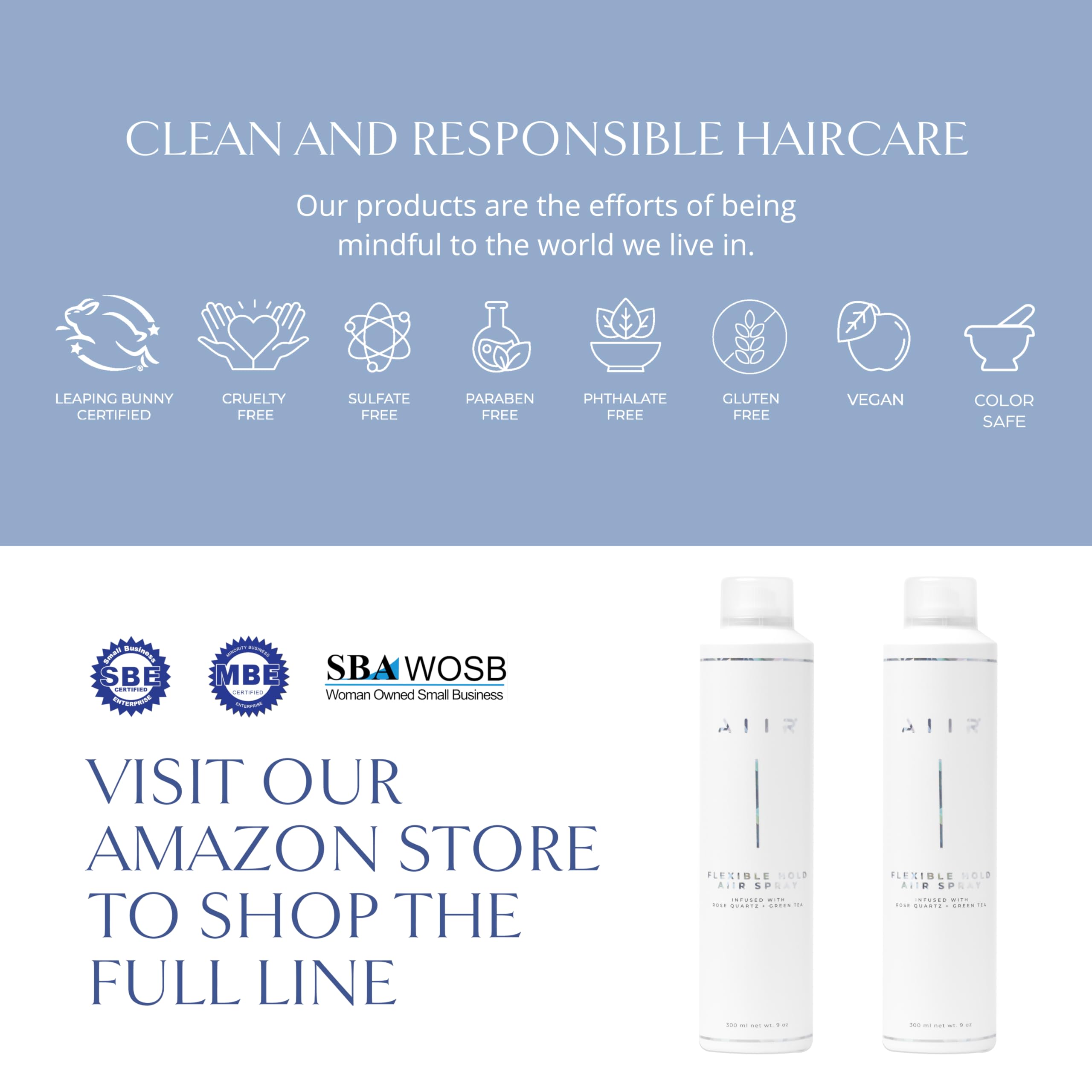 AIIR Flexible Hold Hairspray - Lightweight, Touchable Finish, Humidity Resistance | 9 oz