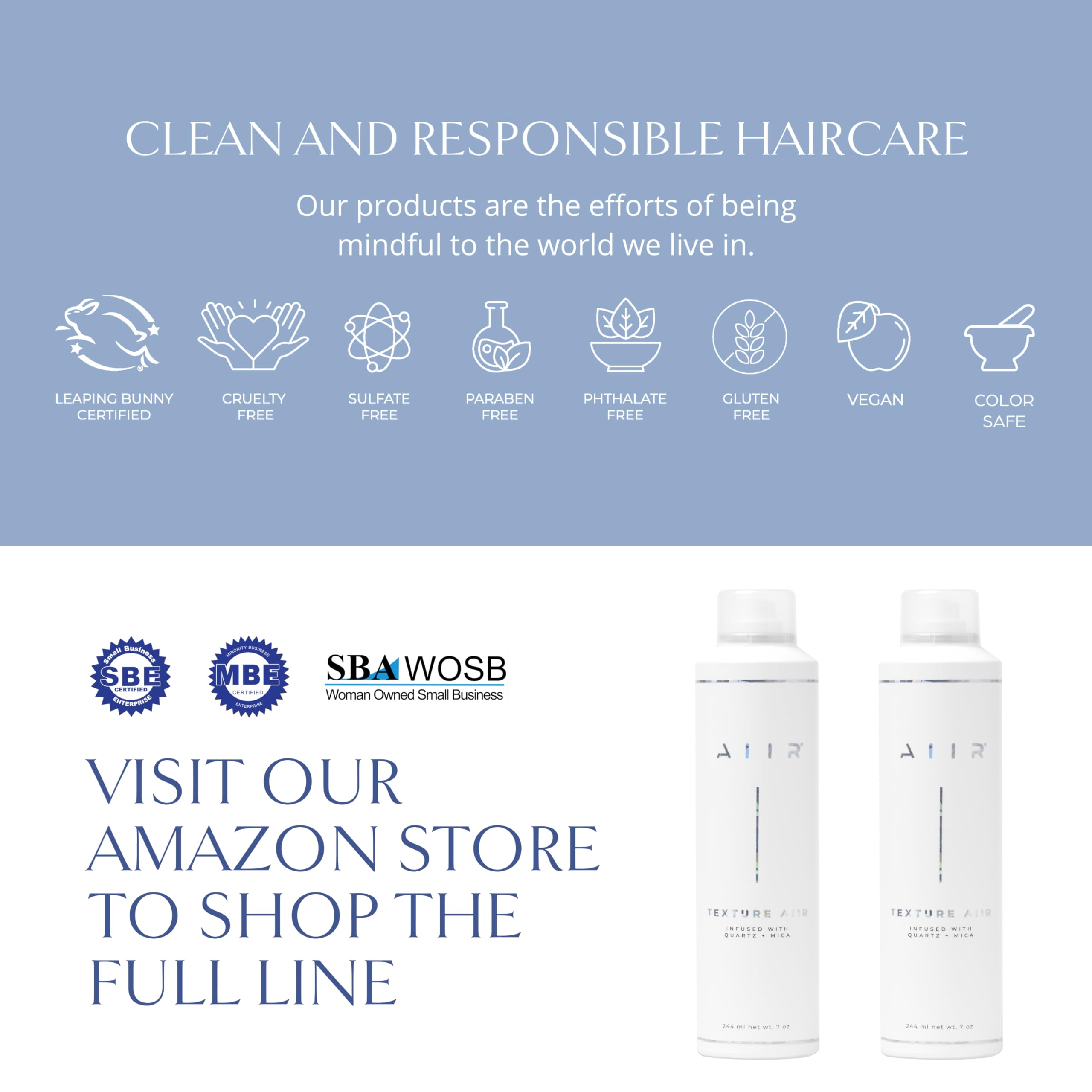 AIIR Texture Styling Spray – Volumizing Dry Spray for Lift, Light Hold, and Fine Thin Hair – 7 oz