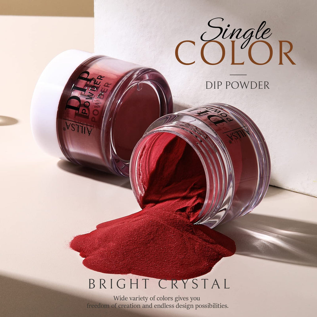 AILLSA Dip Powder Wine Red – Easy, Lamp-Free Burgundy Nail Powder for DIY or Salon