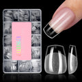 AILLSA Extra Short Coffin Nail Tips – 450pcs, 15 Sizes, Half-M Matte, Full Cover Gelly Tips