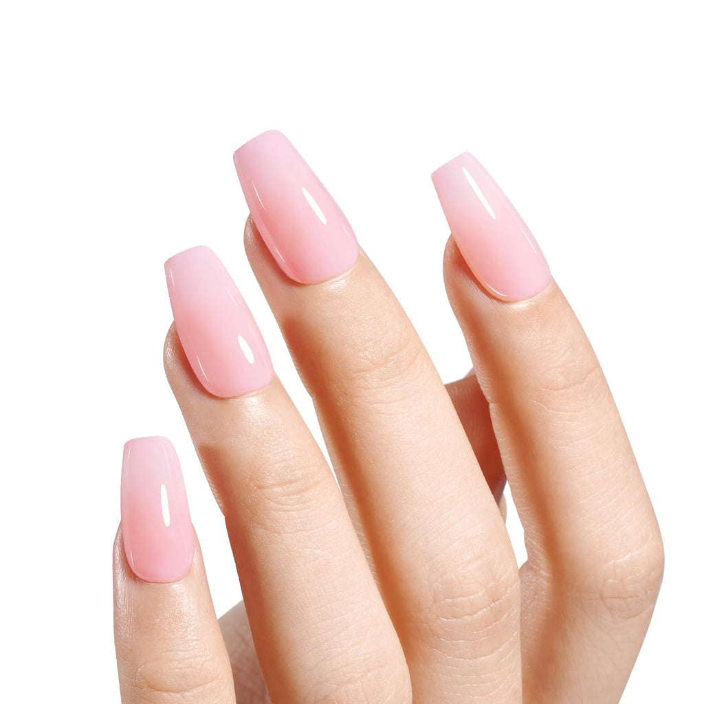 AILLSA Nail Dip Powder – Sheer Pink Translucent Jelly for Easy At-Home Manicures