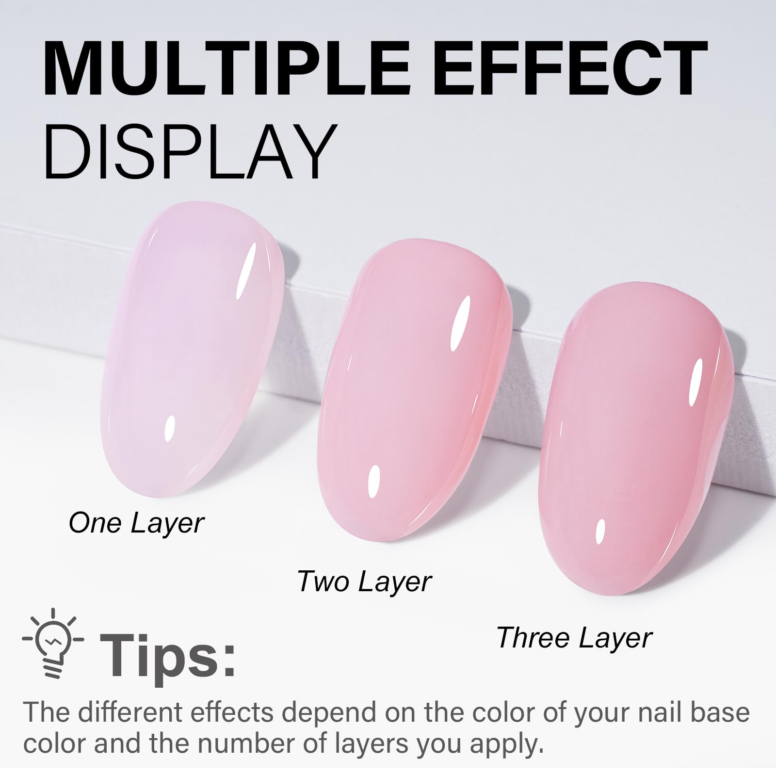 AILLSA Nail Dip Powder – Sheer Pink Translucent Jelly for Easy At-Home Manicures