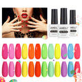AIMEILI Hema Free Gel Nail Polish Set – 12 Neon Colors (Cruelty-Free, Vegan Gift Kit)