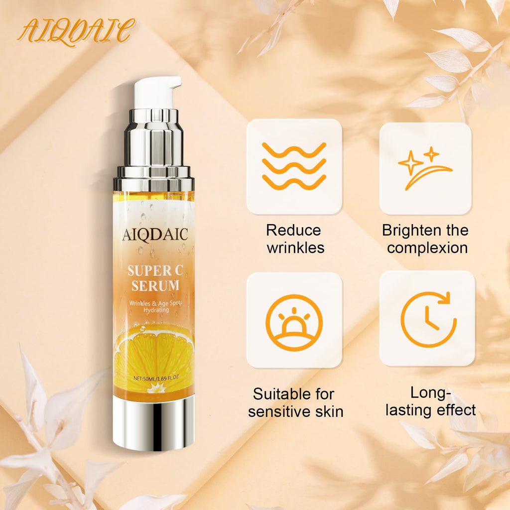 AIQDAIC Hydrating Facial Serum with Anti-Aging Complex – Deep Moisture, Brightening & Repair for All Skin Types (1.69 fl oz)