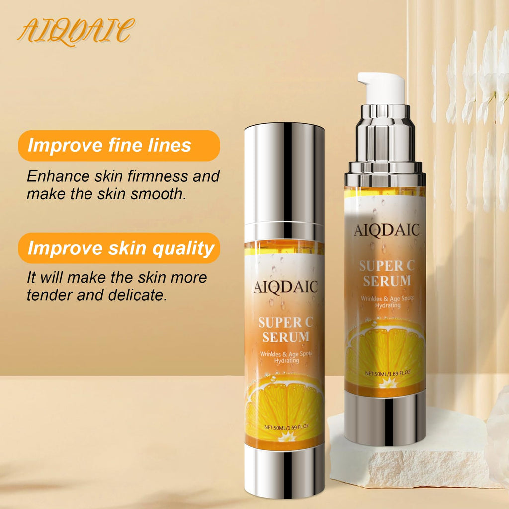 AIQDAIC Hydrating Facial Serum with Anti-Aging Complex – Deep Moisture, Brightening & Repair for All Skin Types (1.69 fl oz)