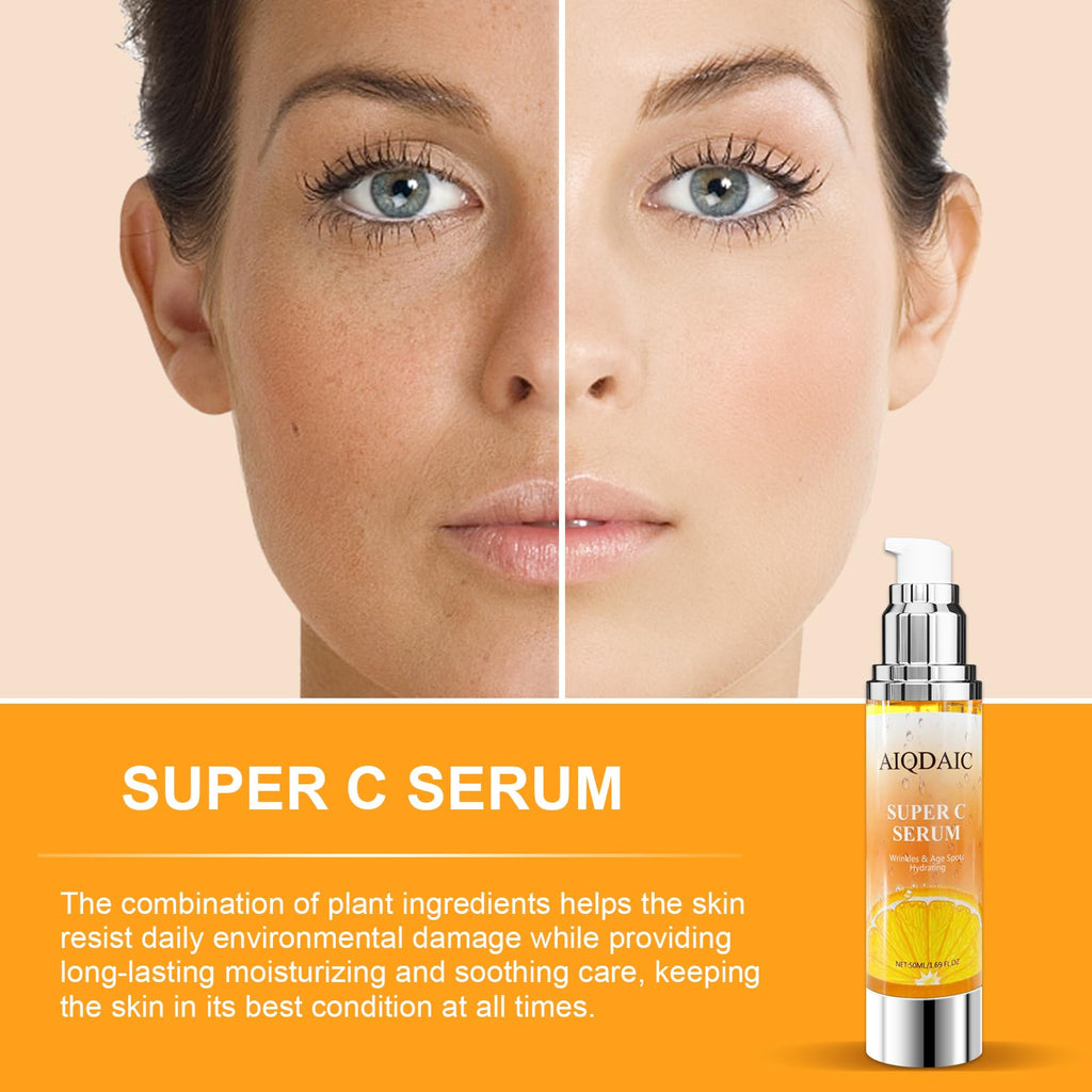 AIQDAIC Hydrating Facial Serum with Anti-Aging Complex – Deep Moisture, Brightening & Repair for All Skin Types (1.69 fl oz)