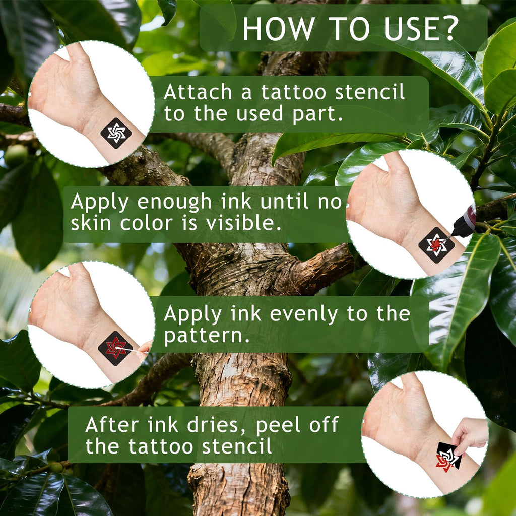 AIRNOGO Temporary Tattoo Kit – 10 Ink Colors, 86 Stencils, 8 Pairs Gloves for Kids & Adults
