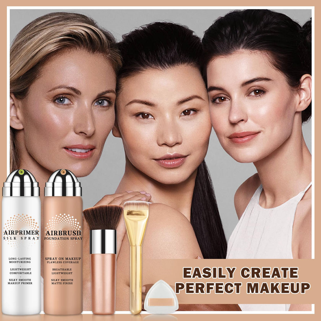 AIUEO Airbrush Foundation Spray – Full Coverage Primer (Beige 02)